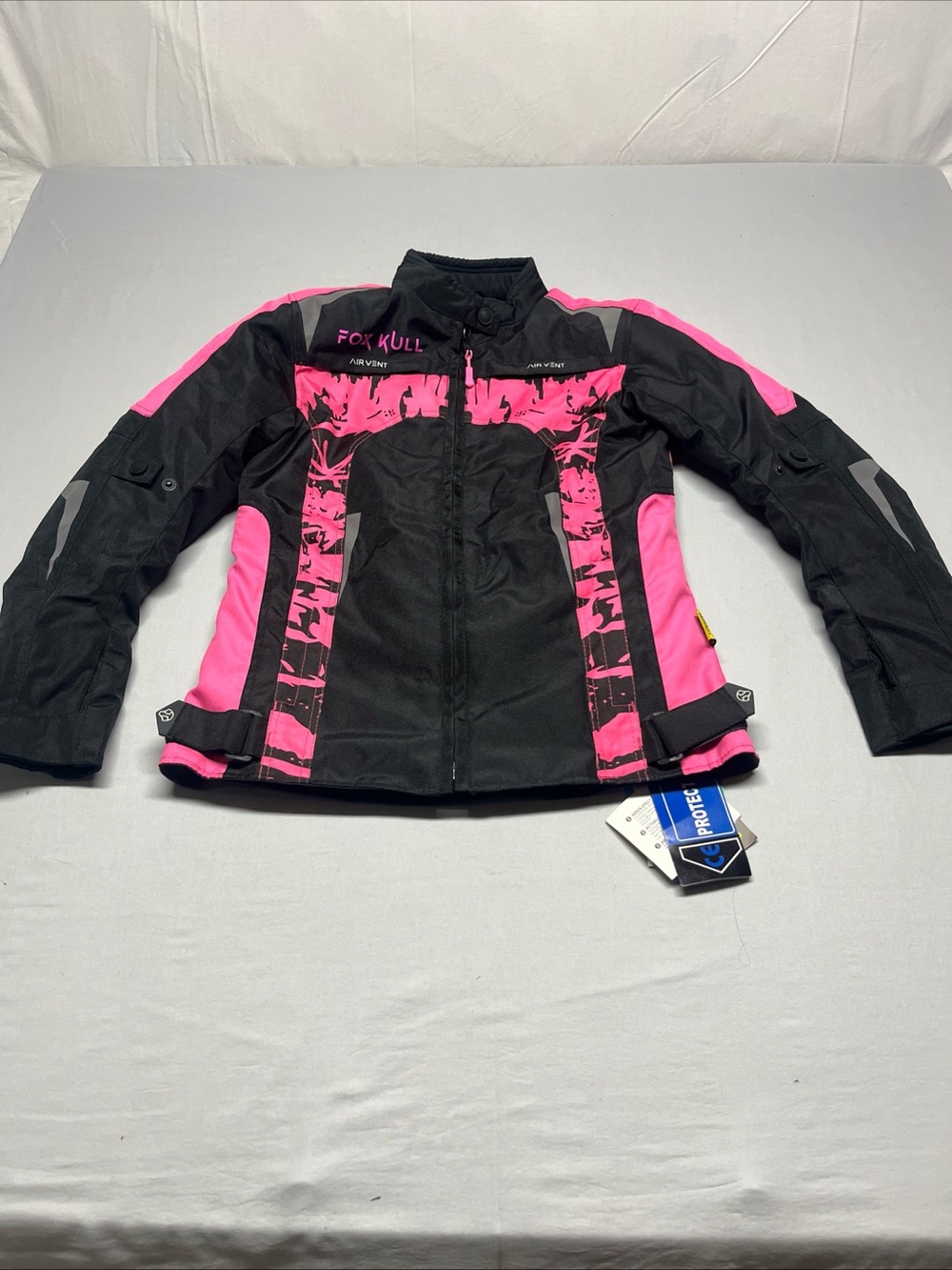 Women’s Black and Pink Motorcycle,  Utility Jacket